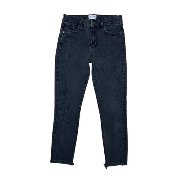 Agolde Denim - Agolde‎ Jeans Women's Size 28 Black Wash Feel Good Distressed Ripped Ankle